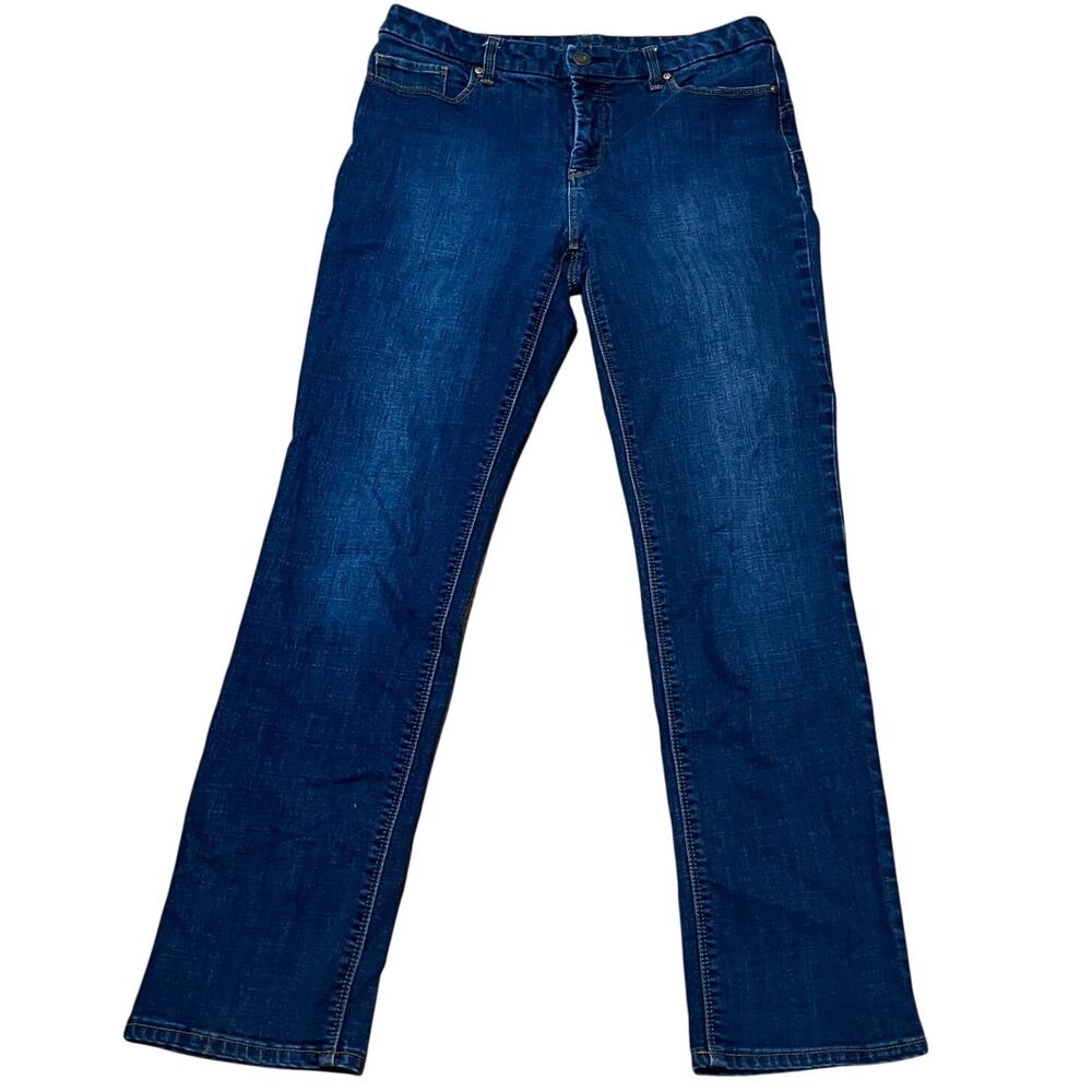 Chico's So Lifting Blue Jeans Mid Rise Women's 0.5 Reg US 6 W32 L27 Stretch Slim